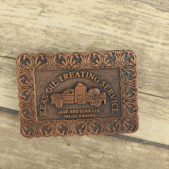 Keas Oil Treating Service Belt Buckle Palco KS - Picture 8 of 10